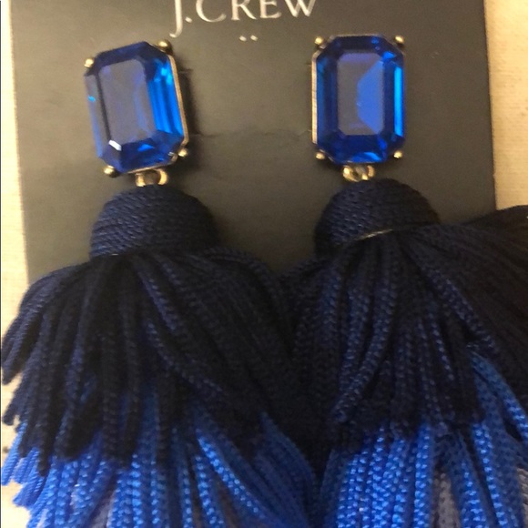 JCrew Thick tread tassel pierced earrings NEW - Picture 2 of 4